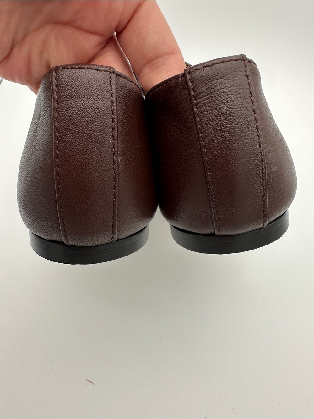 Madewell Greta Ballet Flats in Chocolate Raisin Leather Size 7 Shoes Timeless - Picture 8 of 16